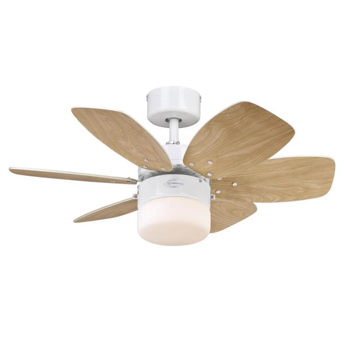 Westinghouse Flora Royale One Light 76 Cm 30 Inch Reversible Six Flora Royale 76 Cm 30 Inch Reversible Six Blade Indoor Ceiling Fan