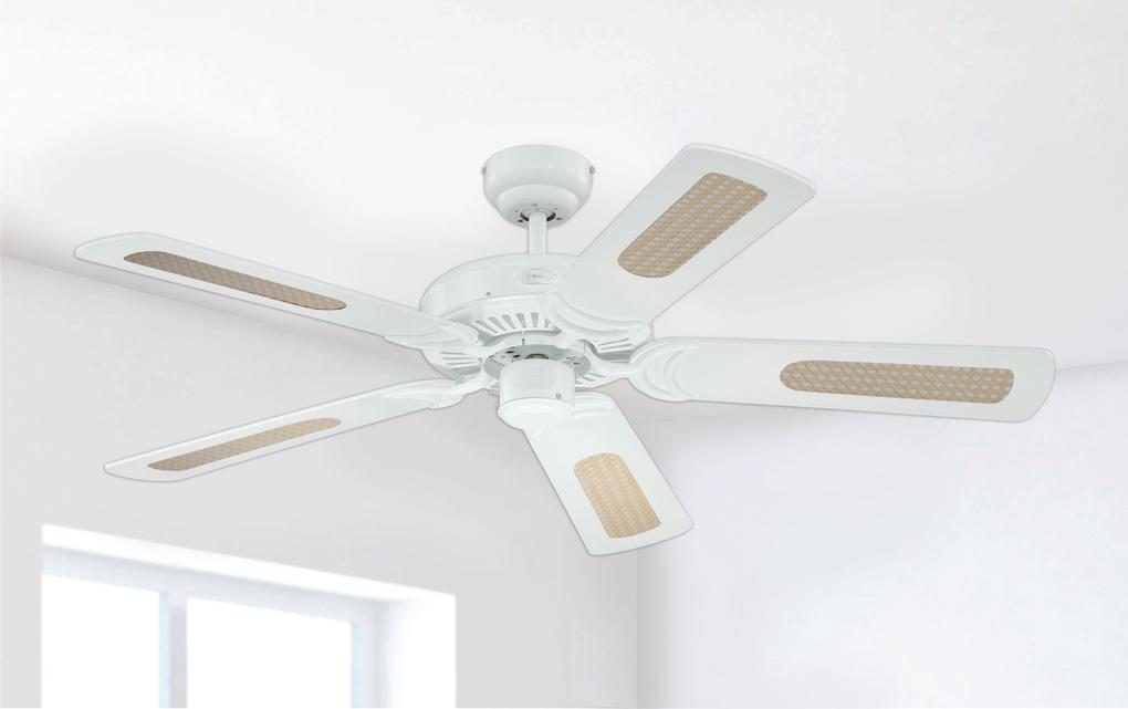 122 Cm Westinghouse Monarch In White With Reversible Blades Monarch 122 Cm 48 Inch Reversible Five Blade Indoor Ceiling Fan