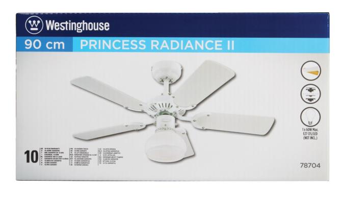 Westinghouse Princess Radiance Ii 90 Cm Reversible Five Blade