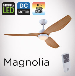 Magnolia DC Motor Multi-Kelvin Ceiling fan with remote