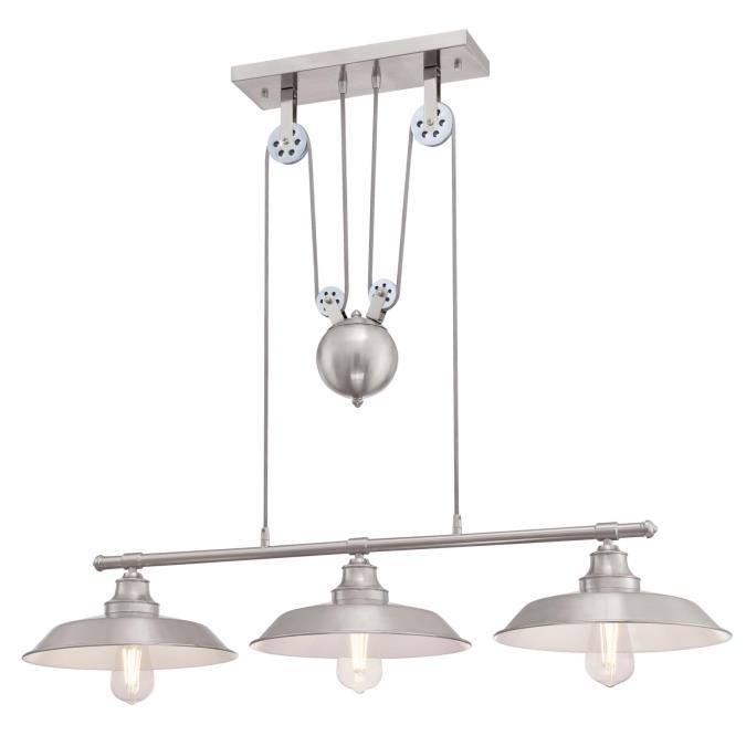 Westinghouse Lighting Iron Hill Three Light Indoor Island Pulley