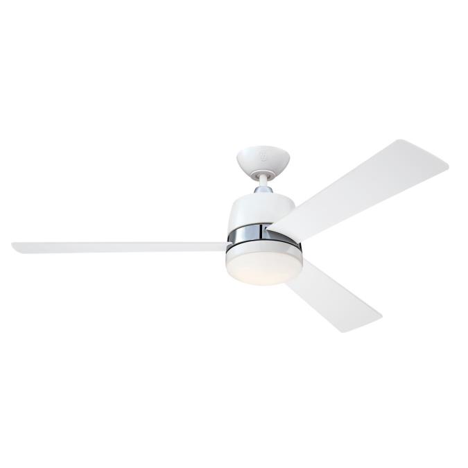 Westinghouse Lighting Tristan 132 Cm Three Blade Indoor Ceiling Fan White Finish With Brushed Nicke Westinghouse Lighting Tristan 132 Cm, Ceiling Fan Accessories Bunnings