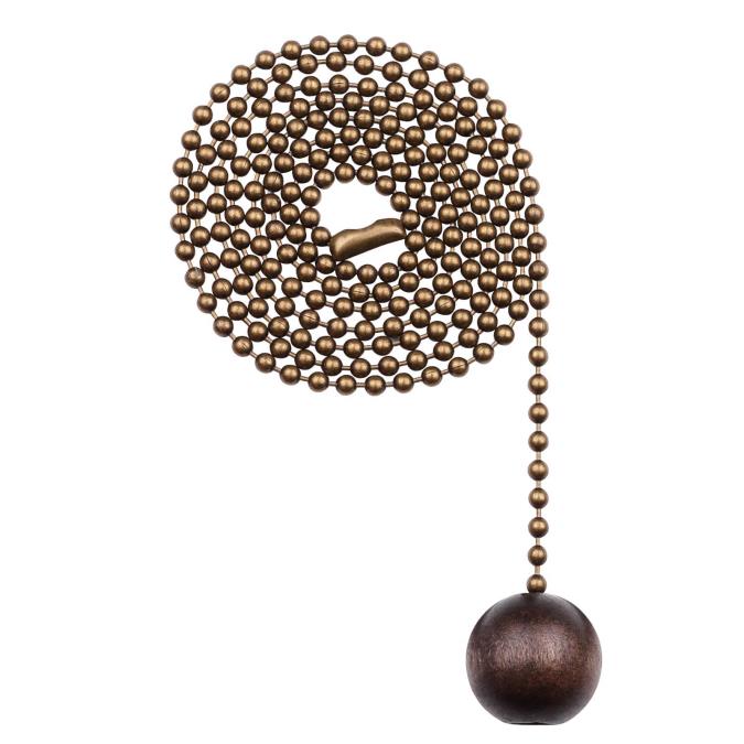 Small Bee Ceiling Fan Pull Chain Antiqued Brass Metal Ball Chain Light Pull New 