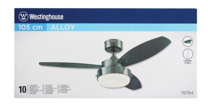 105 cm Westinghouse Alloy ceiling fan in gun metal with reversible 