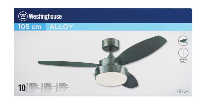 105 cm Westinghouse Alloy ceiling fan in gun metal with 105 cm Westinghouse Alloy ceiling fan in gun metal with