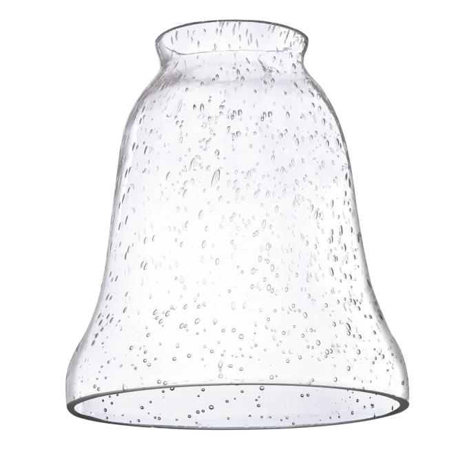 4 1 Cm Clear Seeded Bell Shade, Clear Ceiling Fan Shades